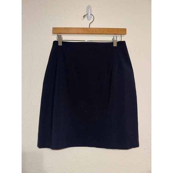 Dolce & Gabbana Vintage Navy Blue Wool Blend Mini Skirt Size 42 - Picture 1 of 5